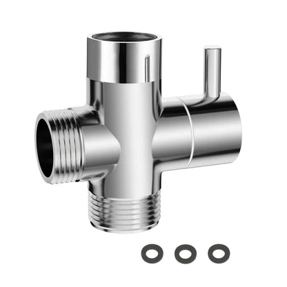 Solid Metal Water Divider 1/2in Connection for Handheld Fixed Head Switching