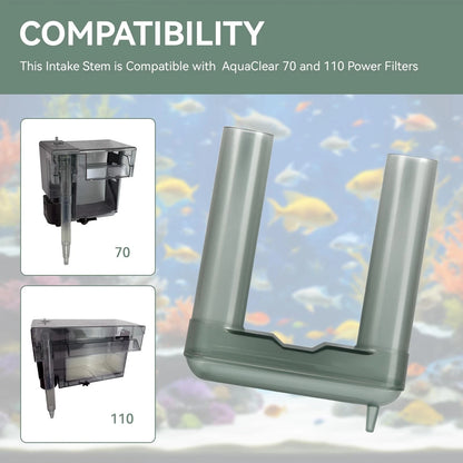 Aquarium Intake Stem for AquaClear 70, 110 Power Filters, Transparent