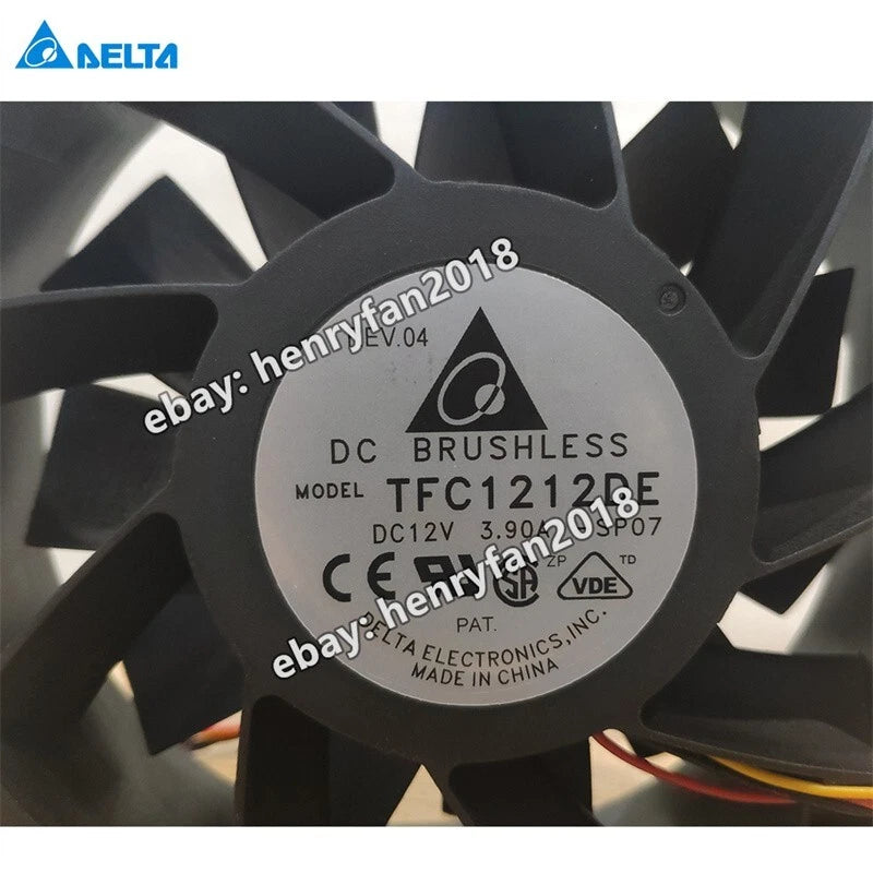 Delta TFC1212DE Axial Fan DC 12V 3.90A  120*120*38MM 4-Pin Inverter Cooling Fan