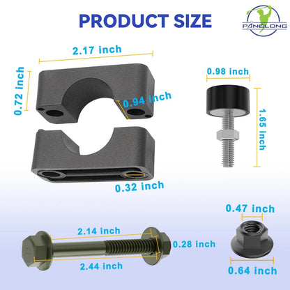 Panglong Club Car DS Brakes Block Mounting Set with Screw Nut, Black