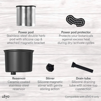 LĒVO II Spare Parts Kit - Includes Power Pod Herb Basket, Silicone Pod...