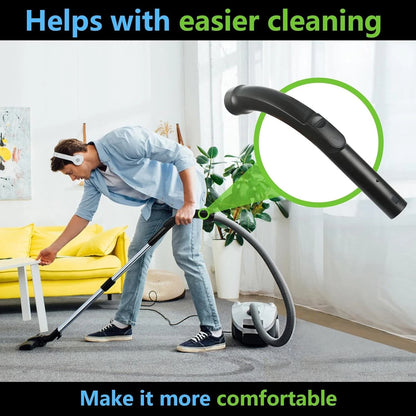 For Miele Vacuum Cleaner Bent End Hose, Plastic Replacement Part, Black