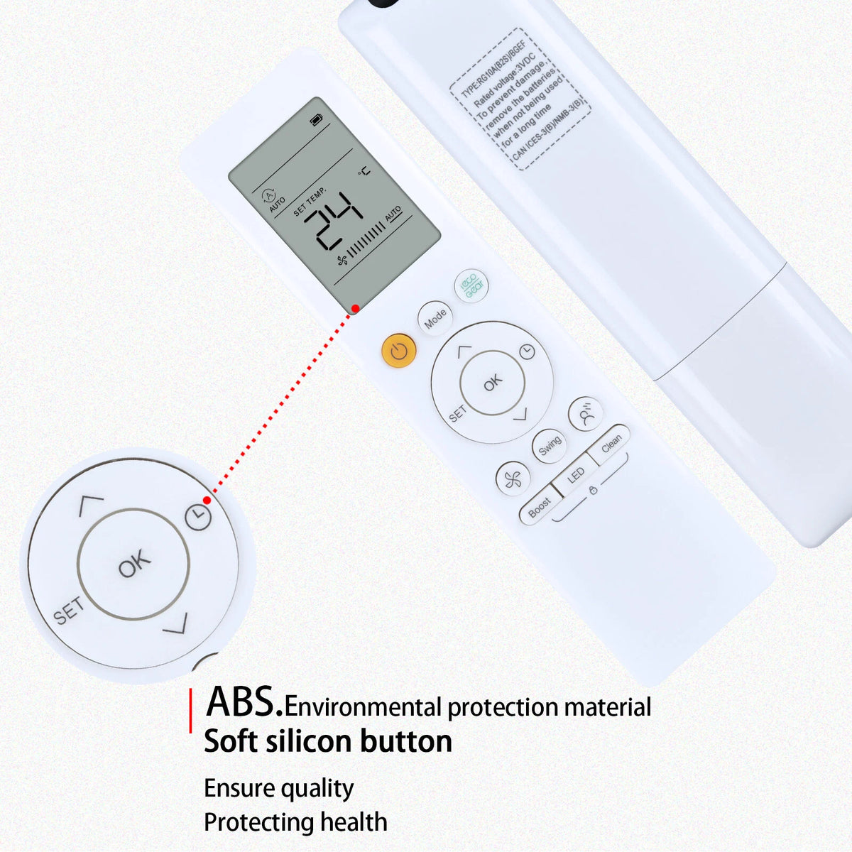 RG10A(B2S)/BGEF Remote Control For Midea/Carrier/System Air Conditioner