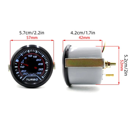 Universal 2" 52mm Turbo Boost Gauge 0-35 PSI Pressure Meter Black Bezel Red