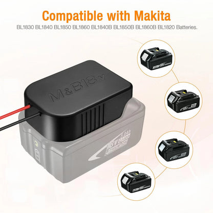 For Makita 18V Li-ion Battery Adapter to Dock Power 12 Gauge Robotics DIY D