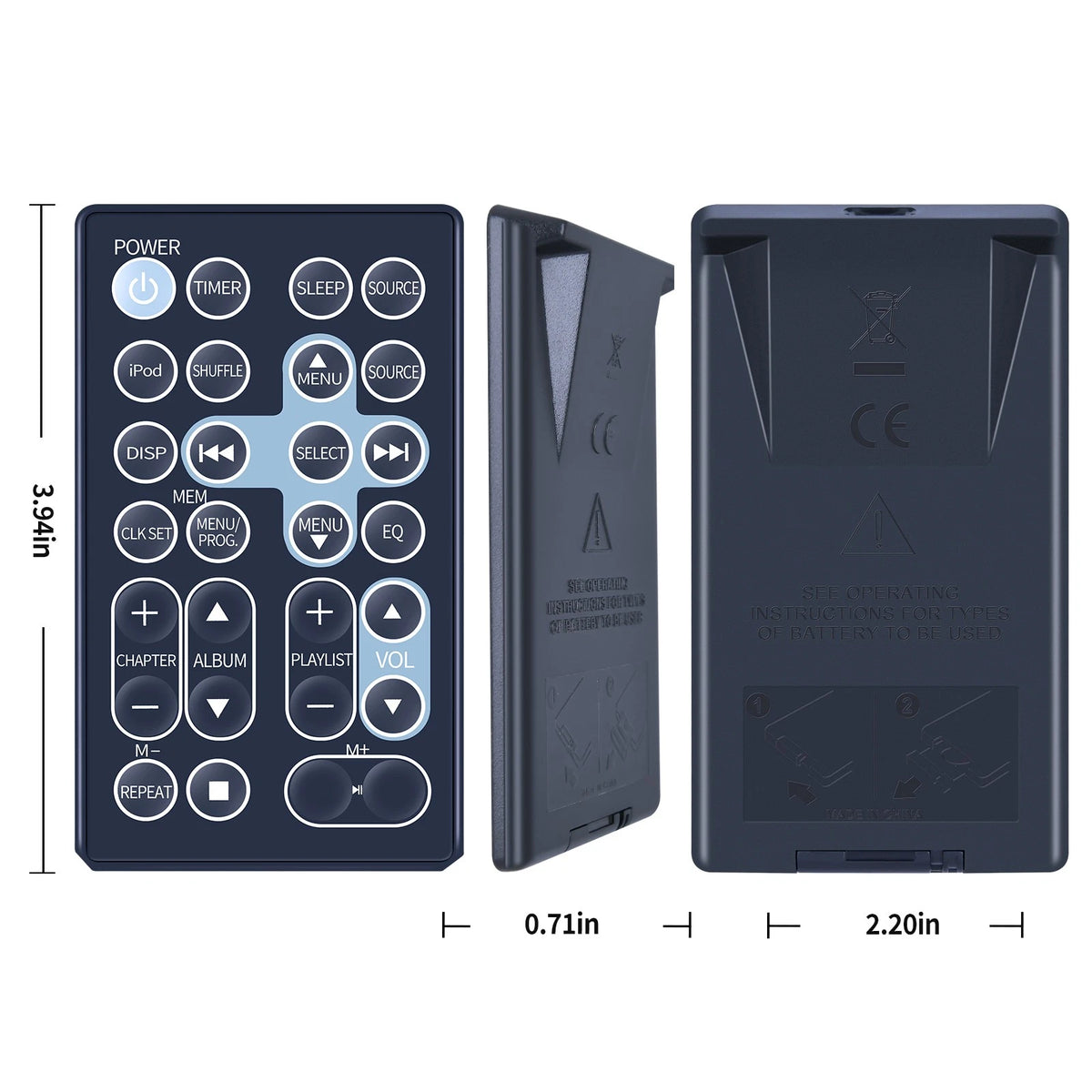 Replacement Remote Control For iLive IHP610B Home Music System