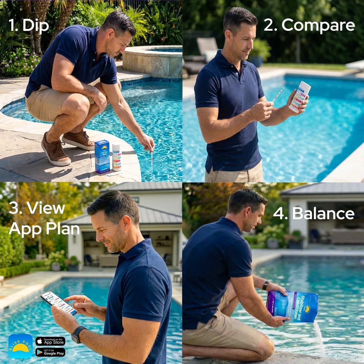 Pool Test Strips 7 in 1 (150 Strips) with App, Easy & Accurate Swimming Pool...
