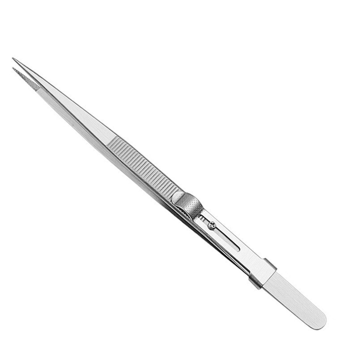 STONE TWEEZERS LOCKING JEWELRY TWEEZER SLIDE LOCK FINE TIP ELECTRONIC SLOT LOCK