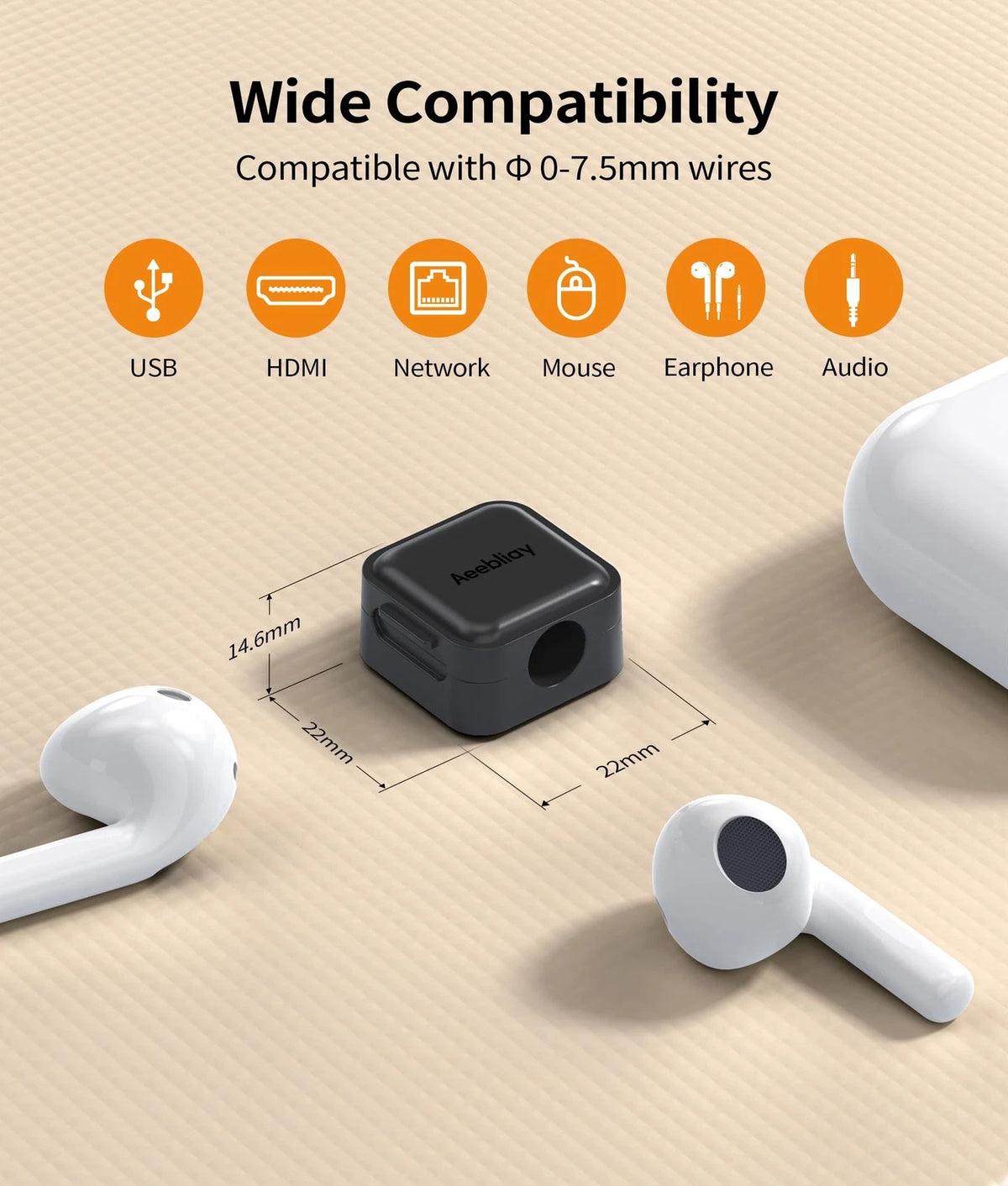 9 Pack Magnetic Cable Clips Cord Organizer,Desk Management Black