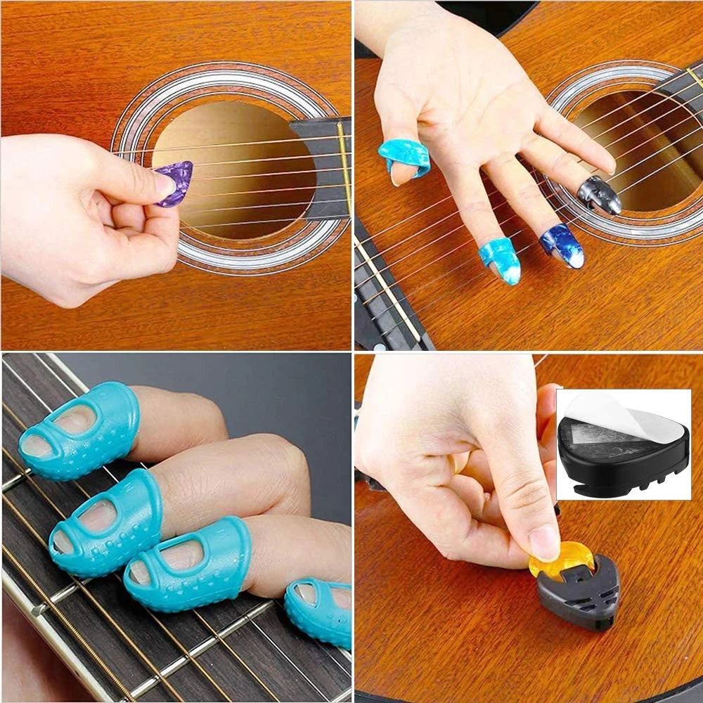 NERECNDENS 66PCS Guitar Accessories Kit, Acoustic Changing Tool, Gold