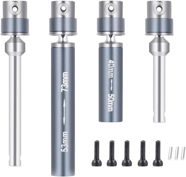 RCLIONS Steel RC Center Drive Shaft 40+53mm Driveshaft for 1/24th Silver