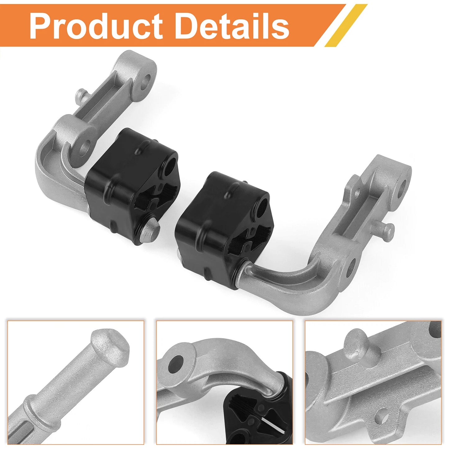 4Pcs Rear Left Right Exhaust Bracket Muffler Support Rubber Isolator Hanger