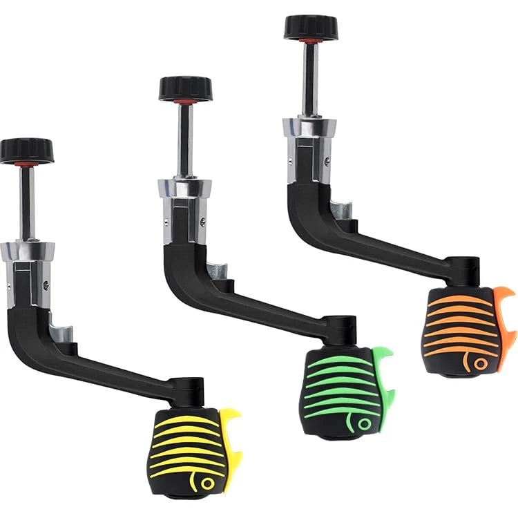 Fishing Reel Replacement Handle with Black Handles & Fish-shaped Knob Covers