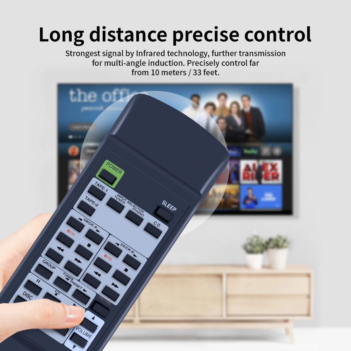 RC-330S Remote Control For Onkyo TX-2100 TX-8011 TX-8211 Stereo Receiver