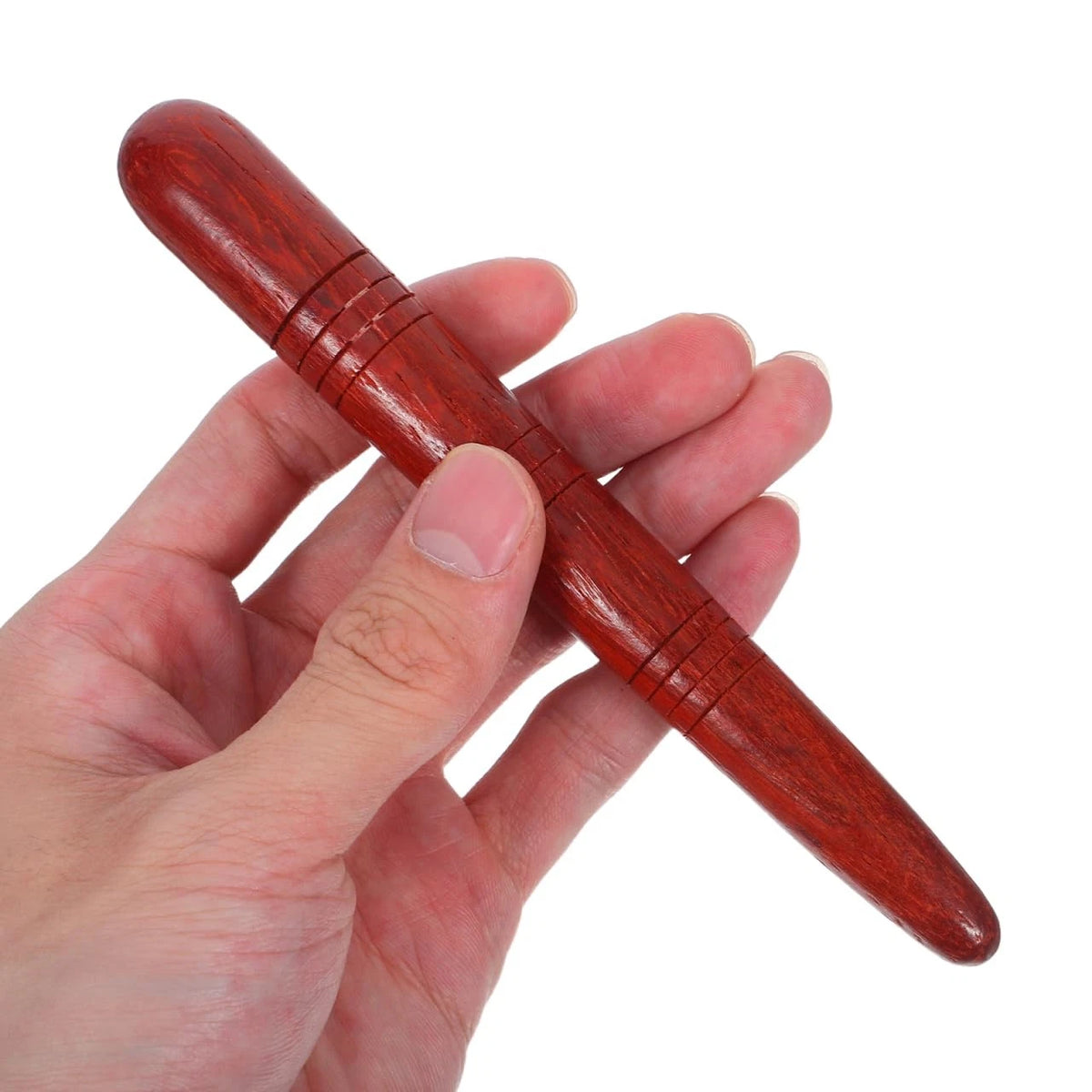 4Pcs Manual Acupressure Pen Wooden Thai Massage Stick Rod Deep Tissue Brown