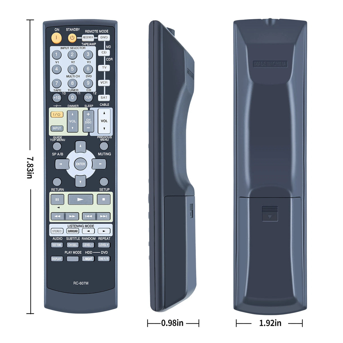 RC-607M Remote Control For Onkyo AV Receiver TX-SR503 TX-SR8350 TX-SR503E
