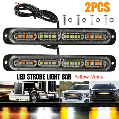LED Flashing Strobe Light Bars Warning Hazard Beacon Part For Car Truck
