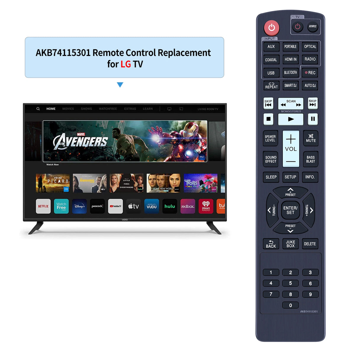 AKB74115301 Remote Control For LG Home Theater AV Receiver NA9640P ARX10 S94P2-S