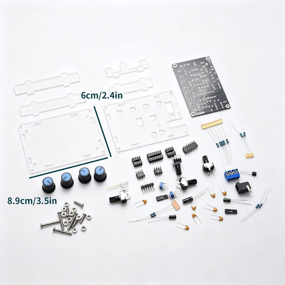 12V~15V FR4 + Acrylic 5Hz~400KHz Frequency Range Signal Generator DIY Board Kit