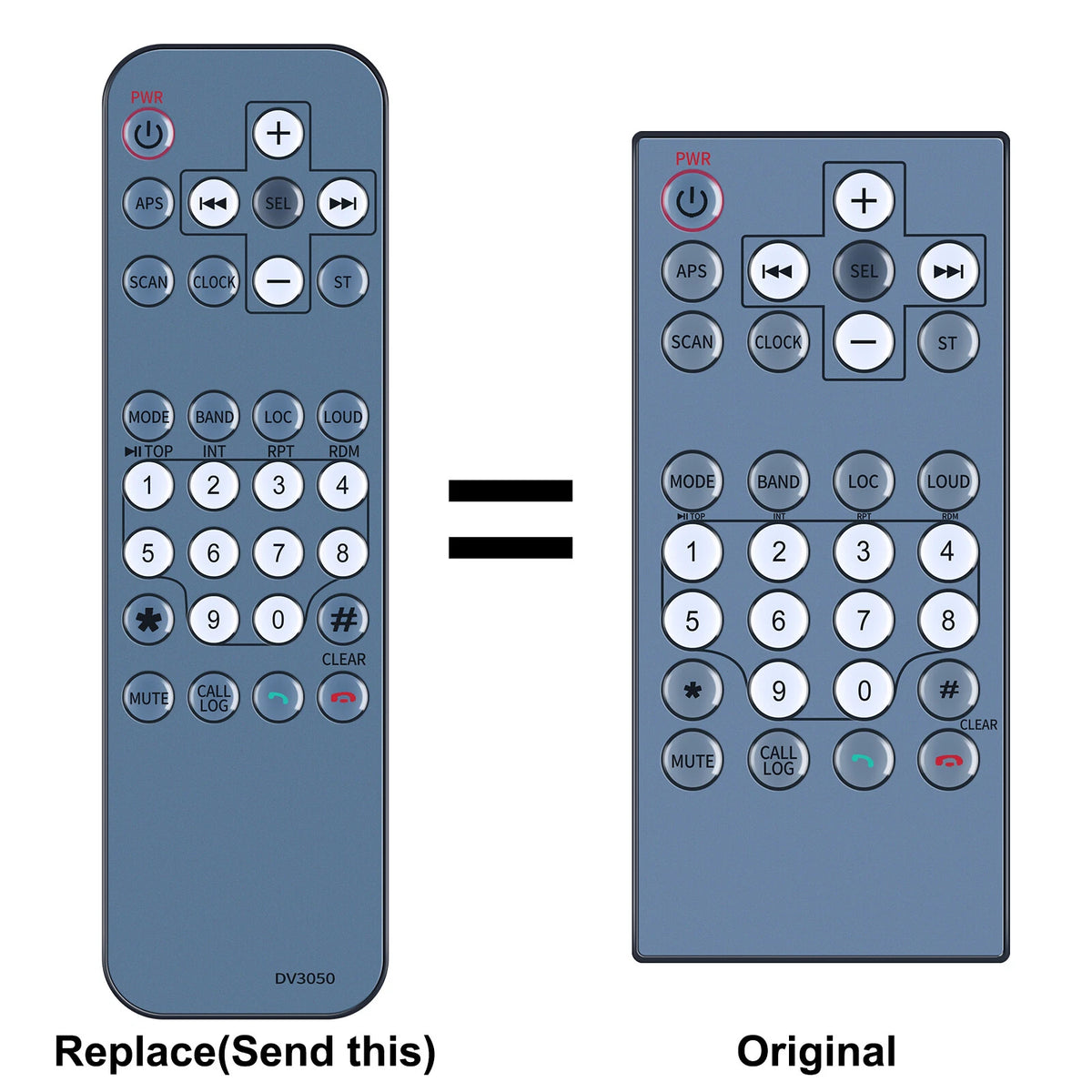 Replacement Remote Control For Furrion DV3050-RC DV3050-SB DV3050-SS DV7100