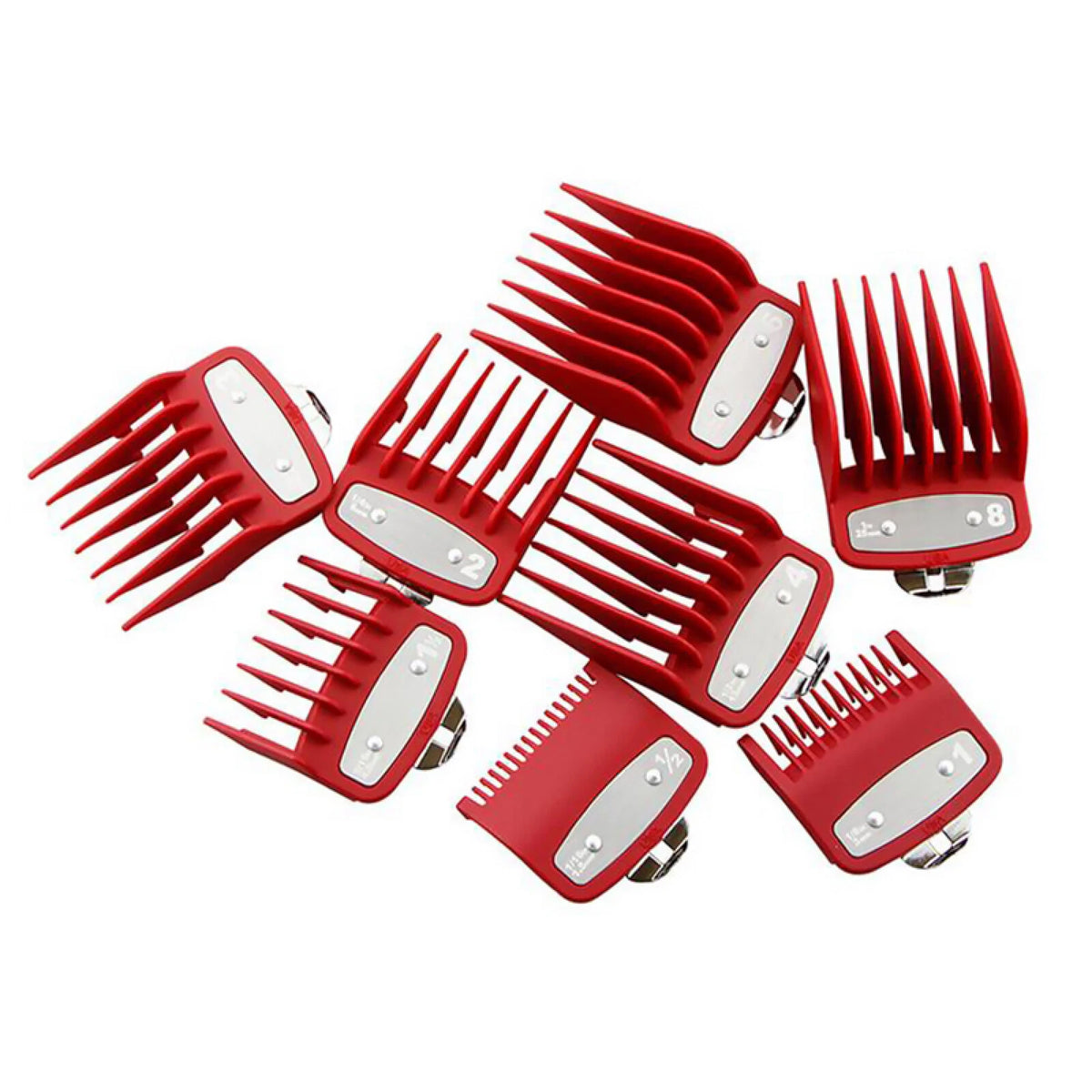 8PCS Hair Clipper Cutting Guide Combs W/ Metal Clip Replacement Tools For WAHL