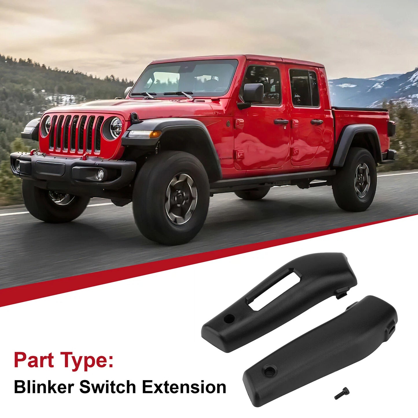 Turn Signal Lever Turn Rod Extension Extender for Jeep Wrangler JL JT 2018-2024