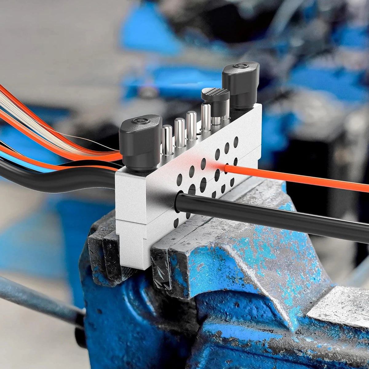 Split-Type Scrap Copper Wire Stripper Machine Kit with 6 Tungsten Silver