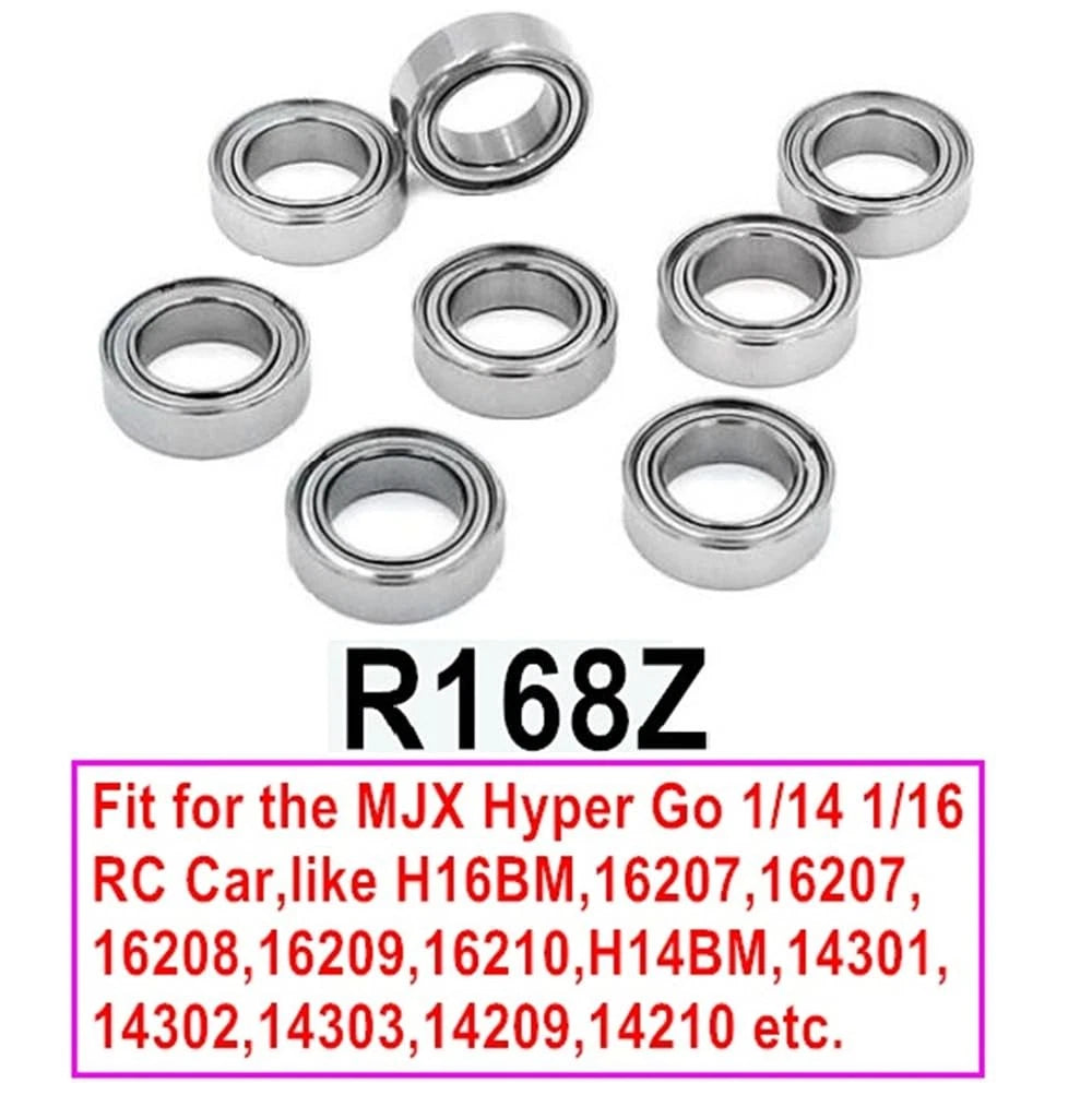 ZDingTech R168Z Wheel Bearing Parts for 1/16 MJX Hyper Go H16BM Silver
