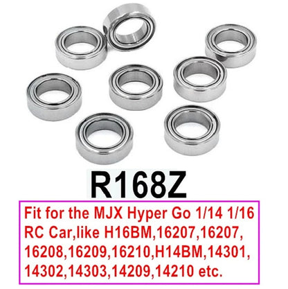 ZDingTech R168Z Wheel Bearing Parts for 1/16 MJX Hyper Go H16BM Silver