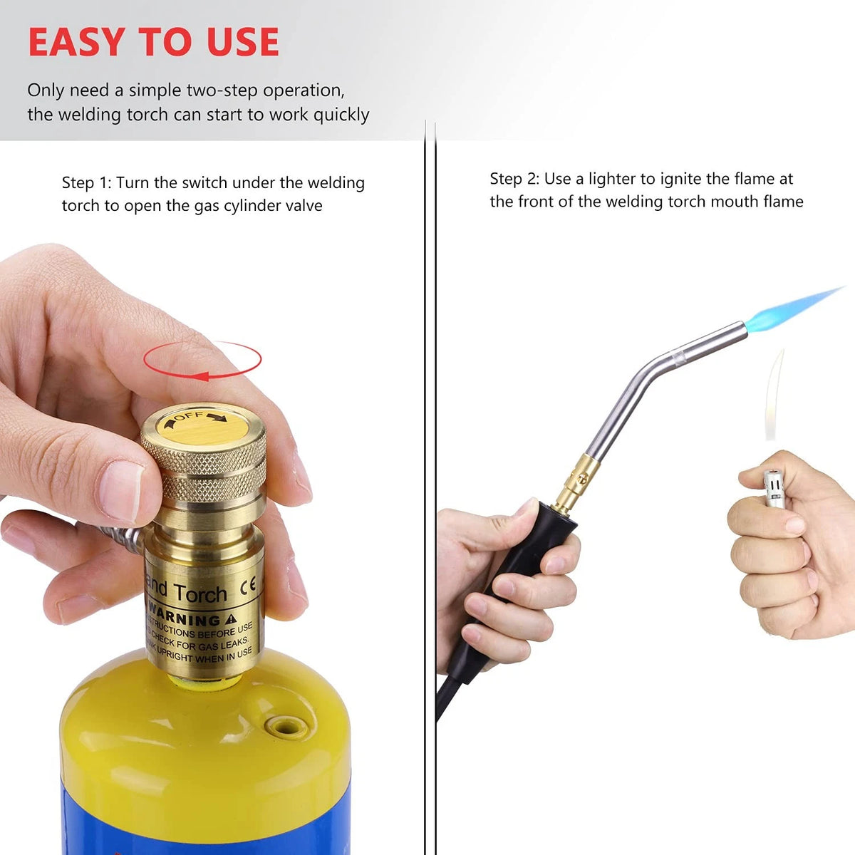 Propane Torch Hand Hose, Mapp Gas Torch,Welding Torch,Hose Length Black