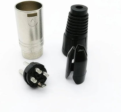 4PCS 3Pin Battery Charger Port Plug Connector for Electric Scooter Silver