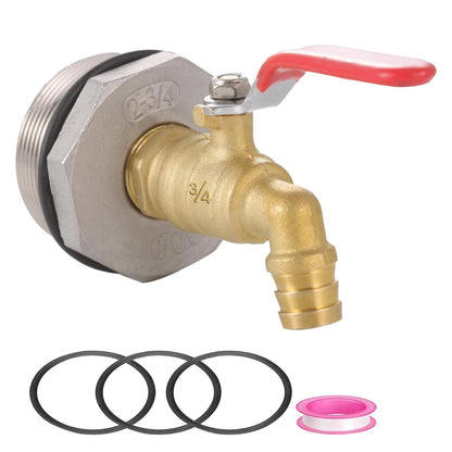 Ceaeso 2" Drum Faucet for 55 Gallon Drum,3/4 inch Brass Rain Barrel 3/4