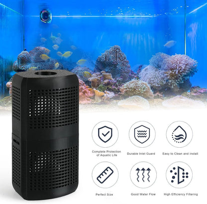 Aquarium Filter Intake Guard, Detachable Guard Black