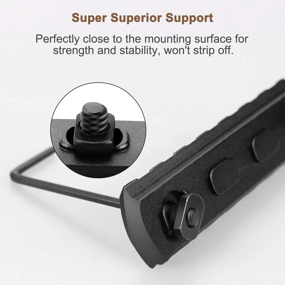 Bontok Single Picatinny Aluminum Accessory Rail Set 3 5 7 9 11 13 Slots Black