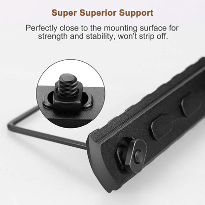 Bontok Single Picatinny Aluminum Accessory Rail Set 3 5 7 9 11 13 Slots Black