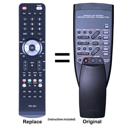 RAX12 WB72180 Replace Remote Control For Yamaha HiFi System RX-396 RX-496-RDS