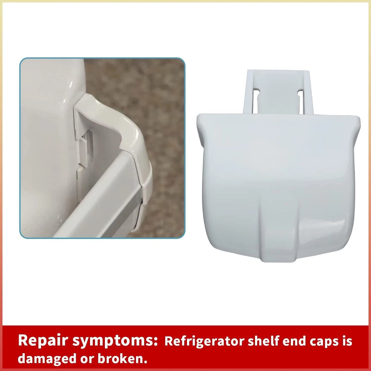 WR2X8345 Refrigerator Door Shelf Retainer Bar Support End Cap Replacement...