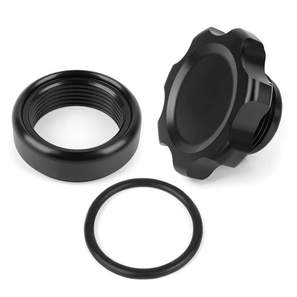 Black Fill Plug Cap & Aluminum Bung Kit – 1-3/8" Opening, 1-1/2"-12 Threaded‌
