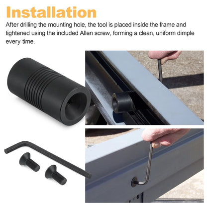 Door Frame Dimpling Tool for Hardened Steel, Double-Sided Design, Flush Fastener