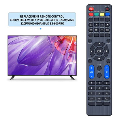 Remote Control For Atyme TV 650PM7UD 650PM9HD 650AM7UD ES-600PRO 500AX7UD