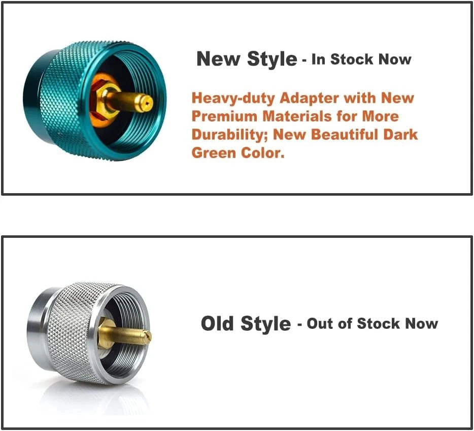 Propane to Butane Adapter Camping Stove Gas Dark Green X 1 Pack