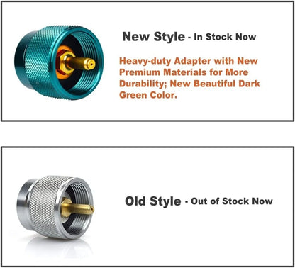 Propane to Butane Adapter Camping Stove Gas Dark Green X 1 Pack