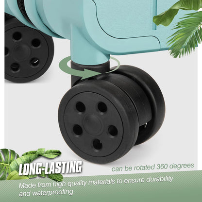 Vivikivi Luggage Replacement Wheels, 2 Pcs Suitcase Double-Row OD 50mm, Black