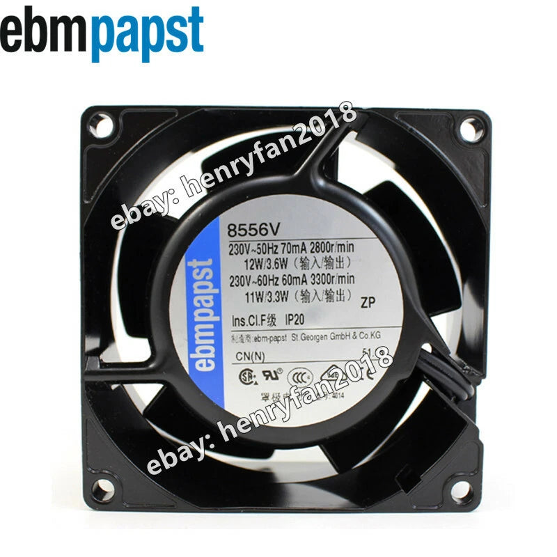 Ebm-papst 8556V Axial Fan 230VAC 12/11W 2800RPM 80*80*38mm All-Metal Cooling Fan