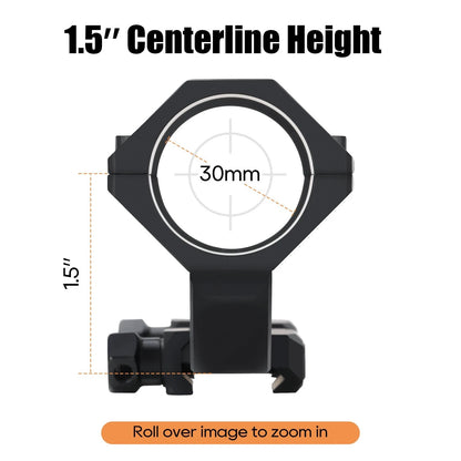 Optical Scope Mounts Dual Ring One Piece 30mm/1.18inch Riflescope Rings Black