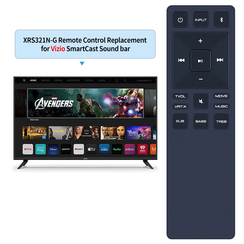 XRS321N-G Remote Control For Vizio Soundbar SB4451-C0 SB3651-E6 SB3621N-E8