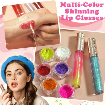 BRIPATI Lip Gloss Making Kit for Girls DIY Your Own 12 pieces, Multicolor