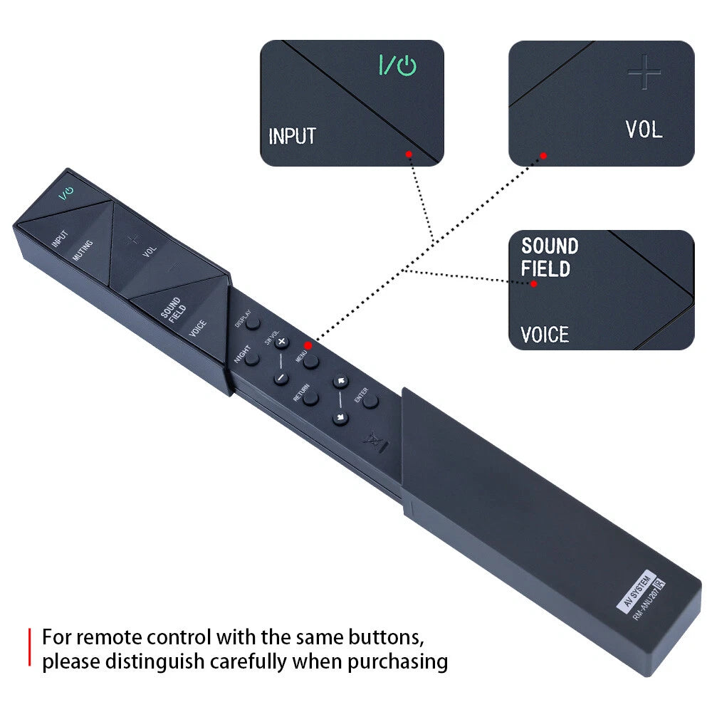 US  RM-ANU207 Remote Control For Sony Sound Bar HT-ST5 SA-WST5 SA-ST5 HT-XT1