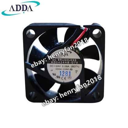 ADDA Fan AD0424HB-G70 Axial Fan DC 24V 0.09A 40*40*10MM 2-Wires Cooling Fan