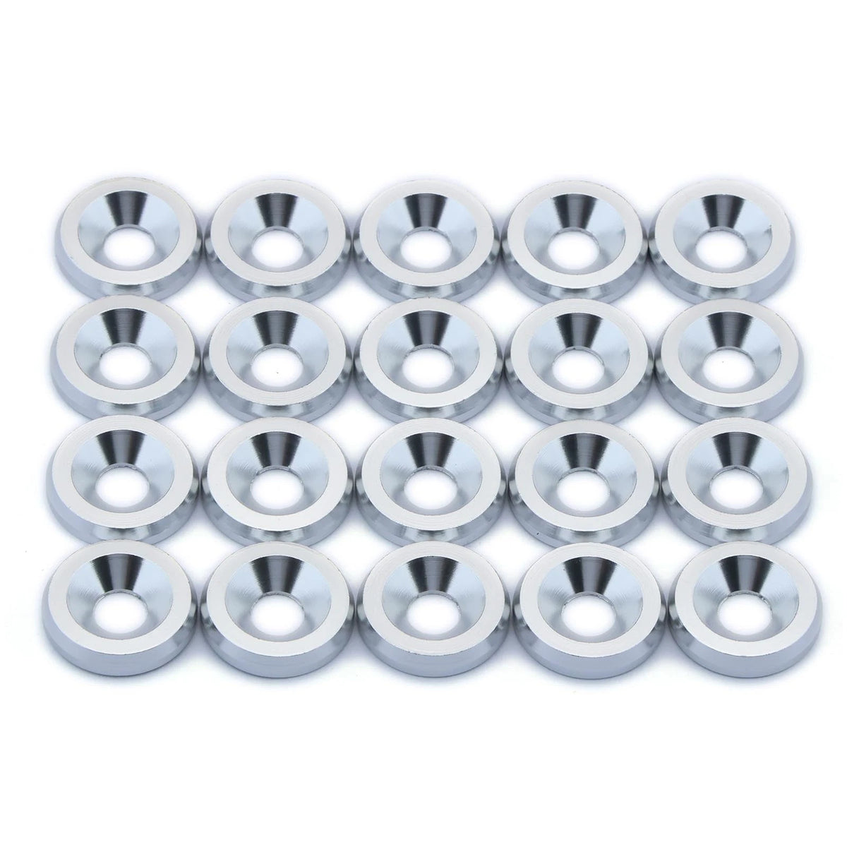 20 pcs CNC Finishing Countersunk Washer,M6x20mm 304 19 millimeters, Silvery